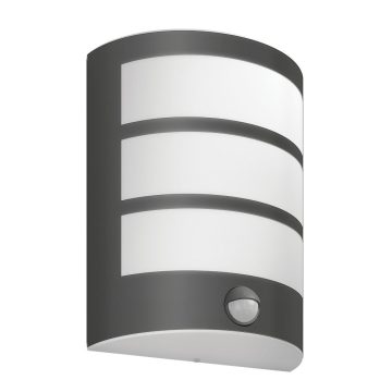 Aplica exterior Philips Python, cu senzor, antracit, 1x LED, IP44, 2700K, 6W