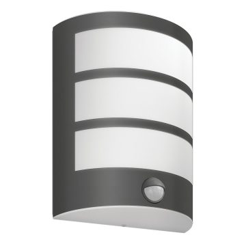 Aplica exterior Philips Python, cu senzor, antracit, 1x LED, IP44, 4000K, 6W