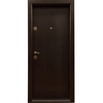 Usa metalica de intrare in apartament Arta Door 333, cu fete din MDF laminat, deschidere dreapta, culoare wenge, 880 x 2010 mm