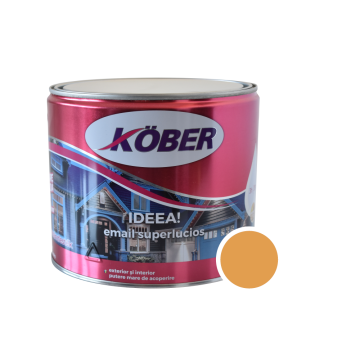 Vopsea email Kober Ideea pentru lemn/metal/sticla, interior/exterior, ocru luminos, 2,5 l