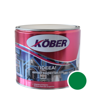 Vopsea email Kober Ideea pentru lemn/metal/sticla, interior/exterior, verde luminos, 2,5 l
