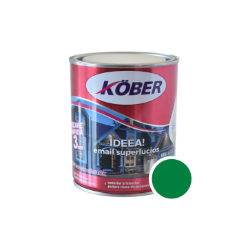 Vopsea email Kober Ideea pentru lemn/metal/sticla, interior/exterior, verde luminos, 0,75 l