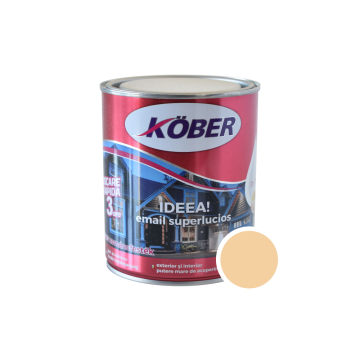 Vopsea email Kober Ideea pentru lemn/metal/sticla, interior/exterior, bej, 0,75 l