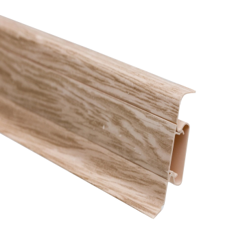 Plinta parchet cu canal cablu, PVC, frasin alaska 6005, 2500 mm