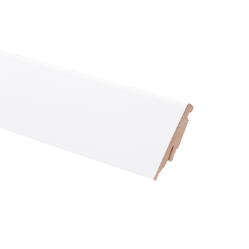 Plinta parchet MDF, alb, 2440 x 60 x 19 mm