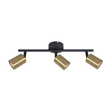 Spot luminos Spike, LED, metal, negru/alama, 42 cm