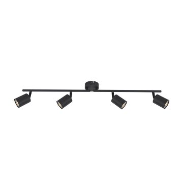 Spot luminos Spike, LED, 4 x GU10, metal, negru, 79 cm