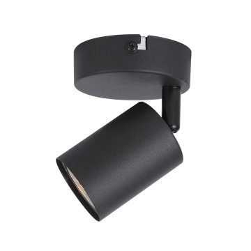 Spot luminos Spike, LED, 1 x GU10, metal, negru, 13.5 cm