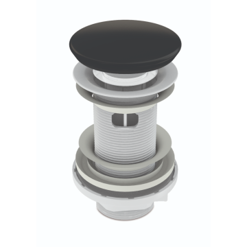 Ventil quick-clack Wirquin, ABS, negru, cu preaplin, diametru 1 1/4 toli