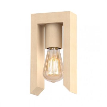 Aplica Vincenzo 54176, lemn, 1 x E27, bej, 120 mm