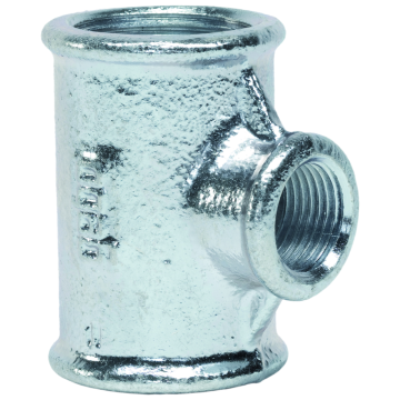 Teu redus Gebo, fonta zincata, 1'' x 3/4'' x 1''
