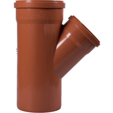 Ramificatie canalizare exterioara Valplast, PVC, Ø 250 / 200 mm, 45 grade
