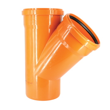 Ramificatie canalizare exterioara PVC Valplast, 45 grade, diametru 315 / 315 mm