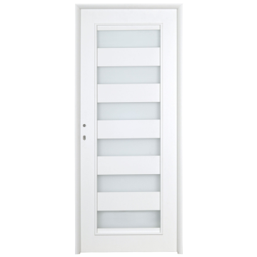 Usa interior cu geam, Alb2 gol Alexandra 660, dreapta, 202 x 66 x 4 cm cu toc