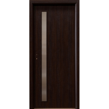 Usa interior cu geam, Wenghe gol II 760, dreapta, 202 x 76 x 4 cm cu toc