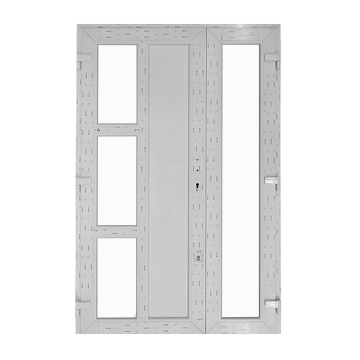 Usa PVC pentru intrare, alb, 120 x 205 cm, stanga
