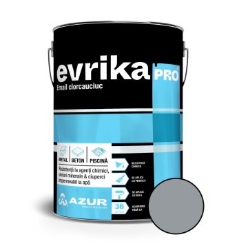 Email metal / beton / piscina Clorcauciuc Evrika Pro, exterior, gri, 4 l