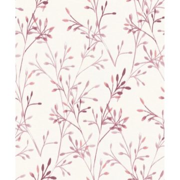 Tapet vinil Phoenix, model vegetal, roz, 10.05 m x 53 cm