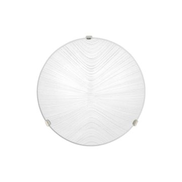 Plafoniera Klausen Rahos, metal, 1 X E27, 60 W, alb cu insertii gri, diametru 25 cm