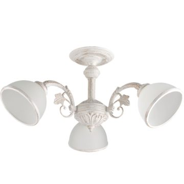 Lustra Klausen Tina 3, metal - sticla, 3 x E27, 60 W, alb