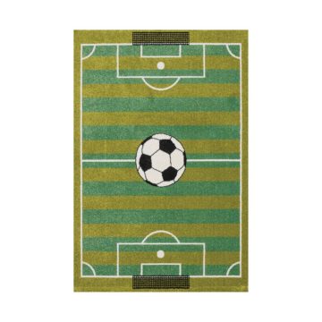 Covor copii Tarkett Play, poliester, model teren fotbal, verde, 120 x 170 cm
