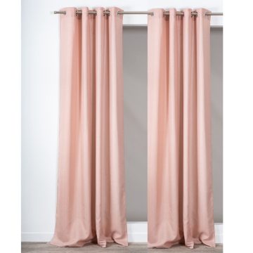 Draperie Precieux 57187, 100% poliester, roz  pudrat, 140 x 260 cm
