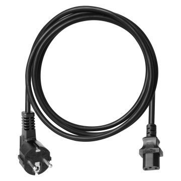 Cablu de alimentare pentru calculator Emos, cu stecher, 3 x 0.75 mm2, negru, 1.5 m