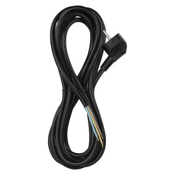 Cablu de alimentare cu stecher Emos, 3 x 1.5 mm, negru, 5 m