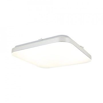 Plafoniera Ajax 53629, plastic si metal, 1 x LED, 11 W, alb, 26 x 26 x 6 cm