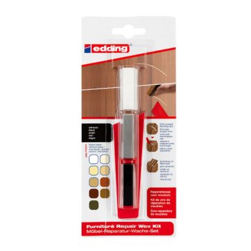 Kit de ceara pentru repararea mobilierului de lemn Edding 8901, 3 buc/set, negru