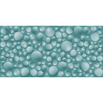 Faianta baie / bucatarie rectificata Round Aqua-D, turquaz, lucios, model, 60 x 30 cm