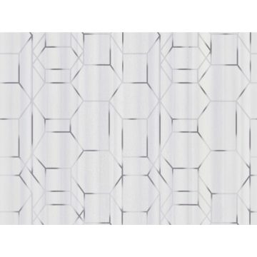 Tapet vinil Dimensions 219600, model geometric, alb/gri, 10 x 0.53 m