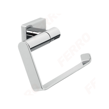 Suport pentru hartie igienica Ferro Greta AGR33, metal, sistem prindere pe perete, 13.2 x 8.35 cm