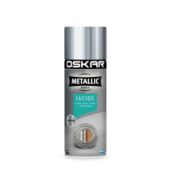 Vopsea spray Oskar Metallic Effect, argintiu, lucios, interior/exterior, 400 ml