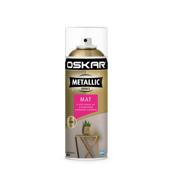 Vopsea spray Oskar Metallic Effect, auriu, mat, interior/exterior, 400 ml