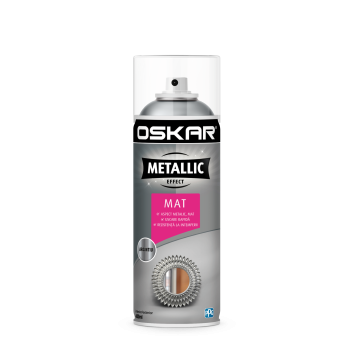 Vopsea spray Oskar Metallic Effect, argintiu, mat, interior/exterior, 400 ml