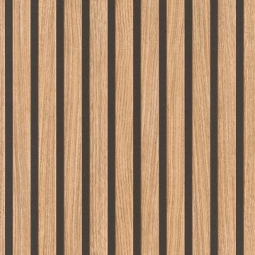 Tapet hartie Rasch Duplex 278408, maro/negru, model tip riflaj lemn, 10 x 0.53 m
