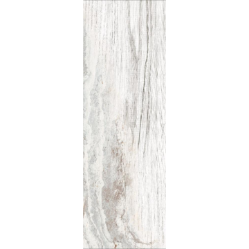 Gresie portelanata Woodart Pearl de exterior/interior alb si bej mat, dreptunghiulara, 60 x 20 cm
