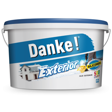 Vopsea lavabila exterior Danke, alb, 15 l