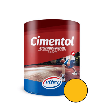 Vopsea acrilica pentru zidarie si beton Vitex Cimentol, interior/exterior, galben, 0.75 l