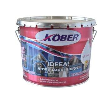 Vopsea email Kober Ideea pentru lemn/metal/sticla, interior/exterior, gri antracit, 10 L
