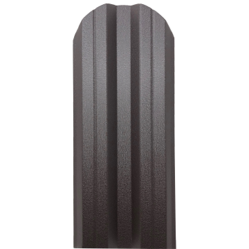 Sipca metalica gard Tisa, maro, RAL 8019, mat, 0.5 mm, 1500 x 115 mm, 25 bucati + 50 bucati surub autoforant