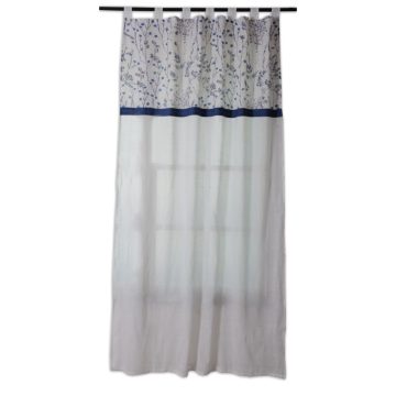 Perdea 2419, alb si bleu, 140 x 245 cm