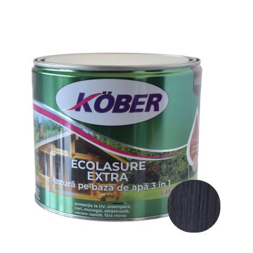 Lazură  Kober Ecolasure Extra 3 in 1 pentru lemn,pe baza de apa, wenge, 2.5 l