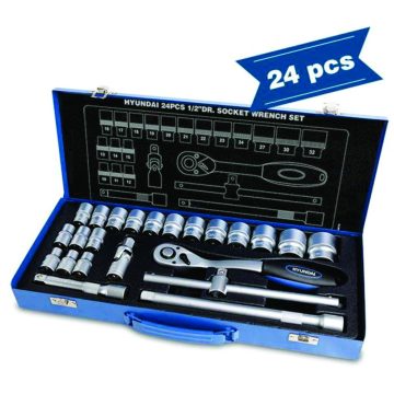 Set chei tubulare 1/2 Hyundai HY-59672, 24 piese