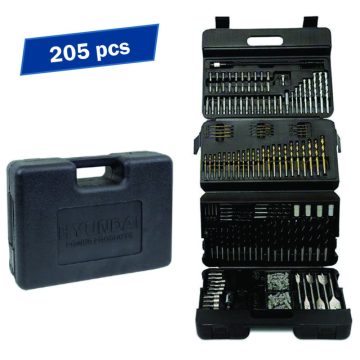 Set burghie cu biti HYUNDAI HY-65205, 205 piese