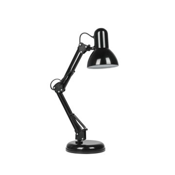 Lampa birou Colinezza, halogen, metal, 1 x E27, negru, 53 x 15.5 cm