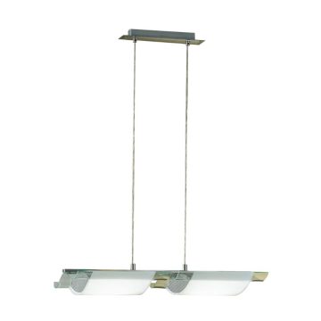 Lustra Valentino, halogen, sticla, 2 x R7S, 120 W, gri, 65 x 30 x 110 cm