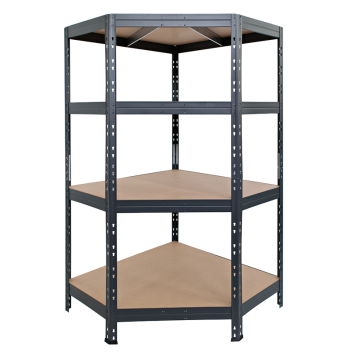 Raft Ar Shelving, lemn si metal, gri, 180 x 90 x 90 cm