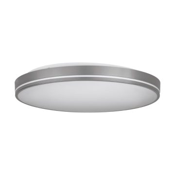 Plafoniera Orotava D395, plastic, LED, 2 x 11 W, alb si argintiu, 39.5 cm